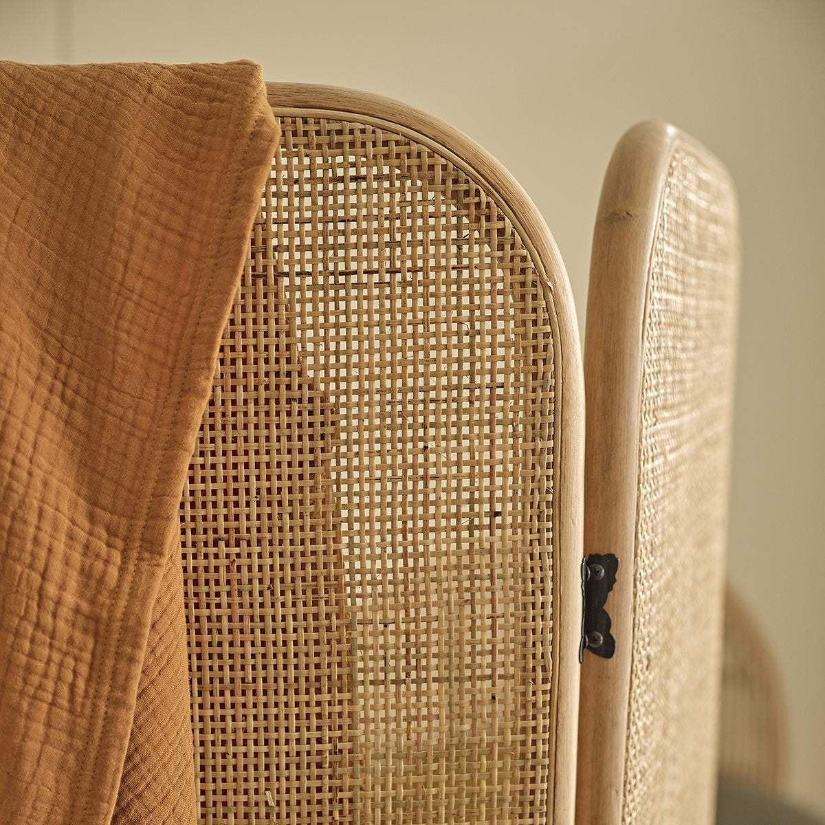 JANE - Paravent en rotin et cannage 3 panneaux