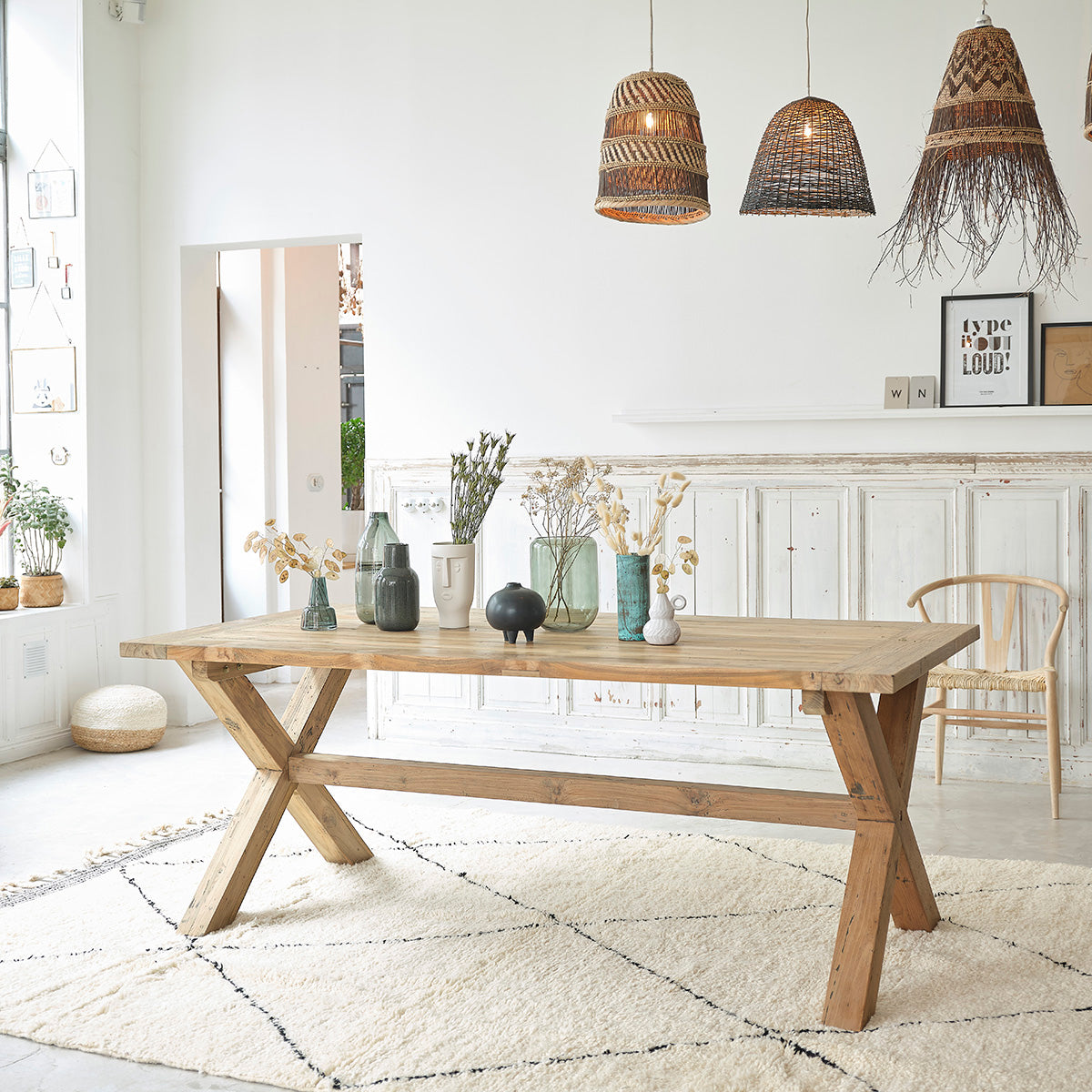 CARGO - Table en teck massif recyclé 6 pers.