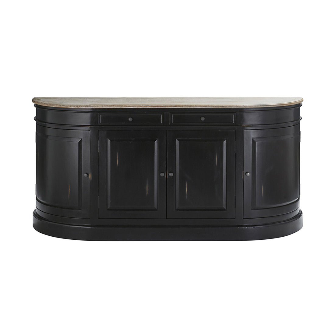 LONDRES - Buffet en acajou et teck massif 180 cm noir
