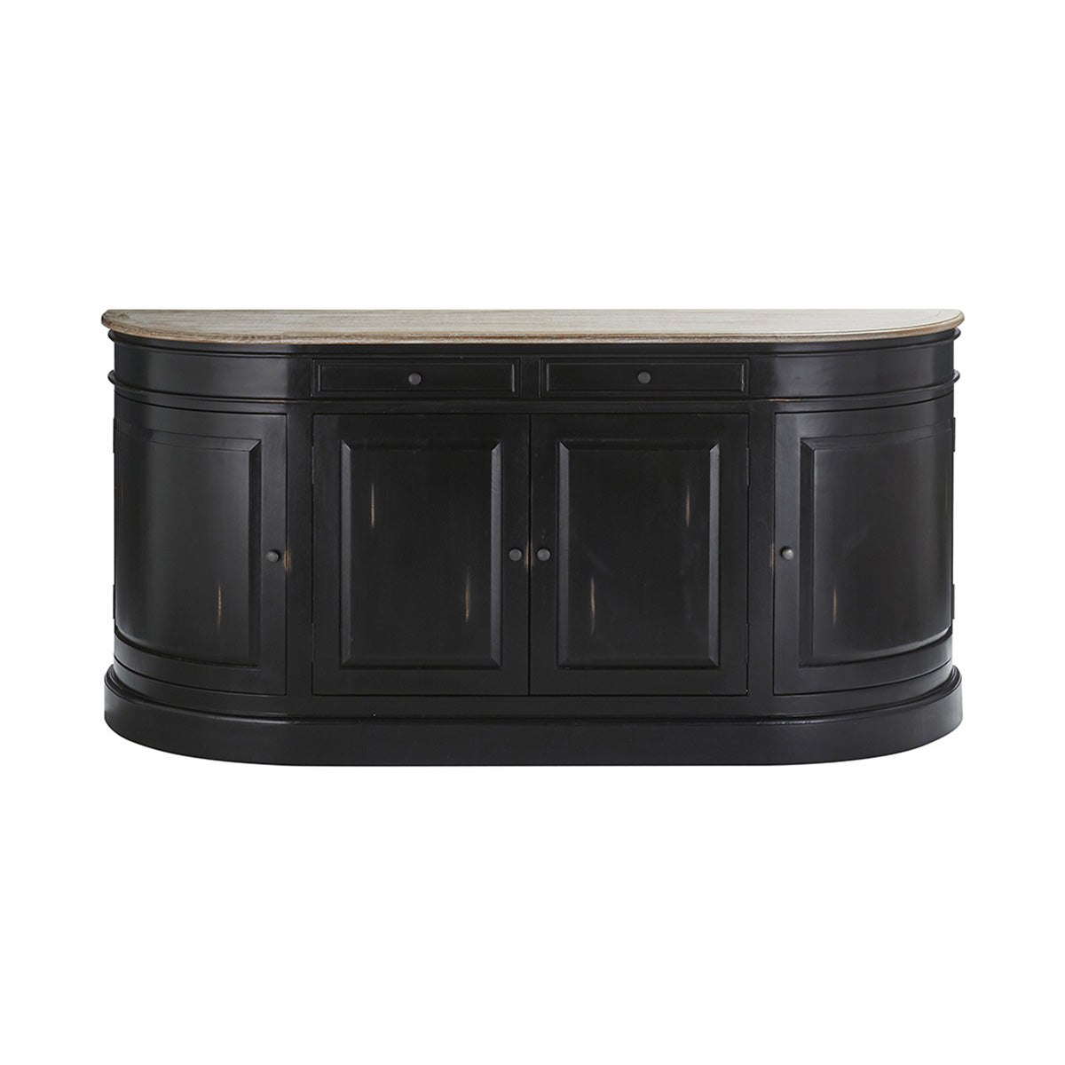 BASTIDE - Buffet en acajou et teck massif 180 cm noir