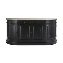 Buffet en acajou et teck massif 180 cm noir