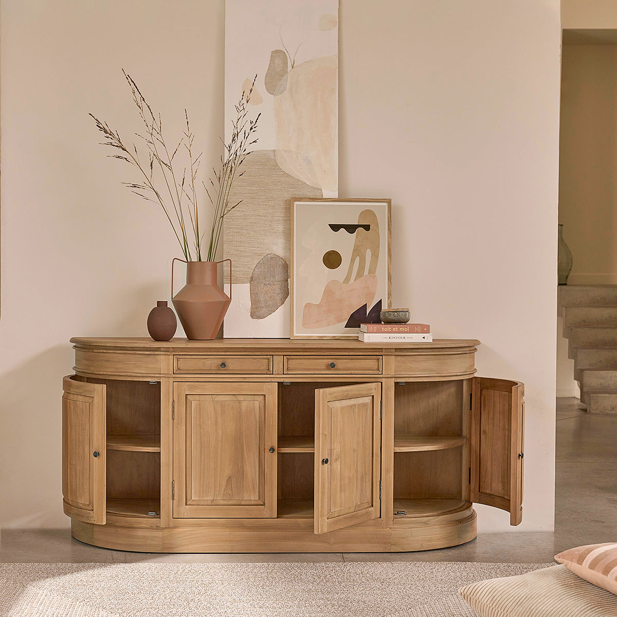 DOMAINE - Buffet en teck massif 180 cm