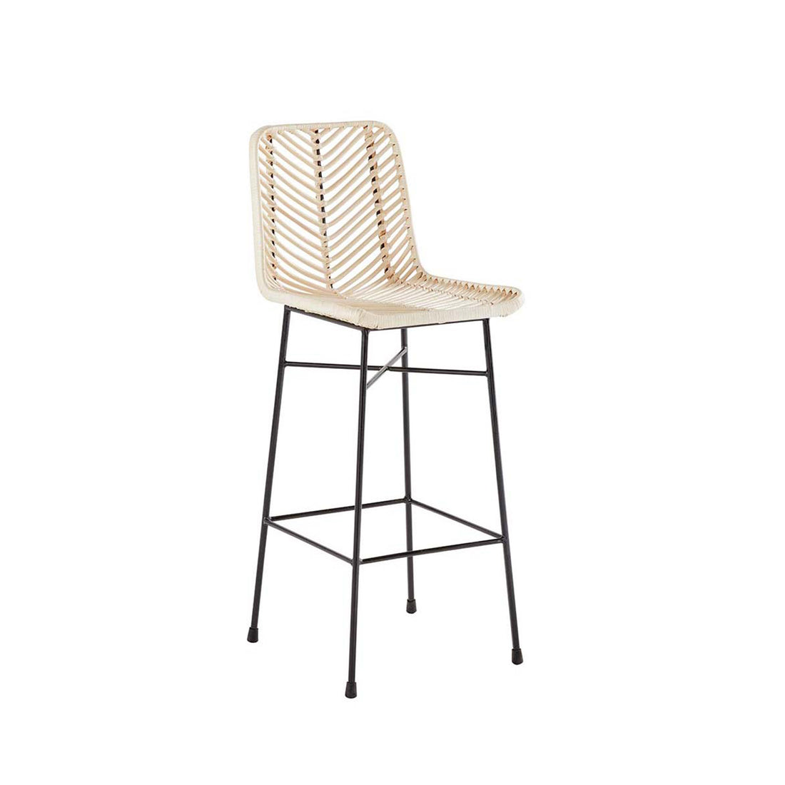 BOHEMA - Tabouret de bar en rotin et métal