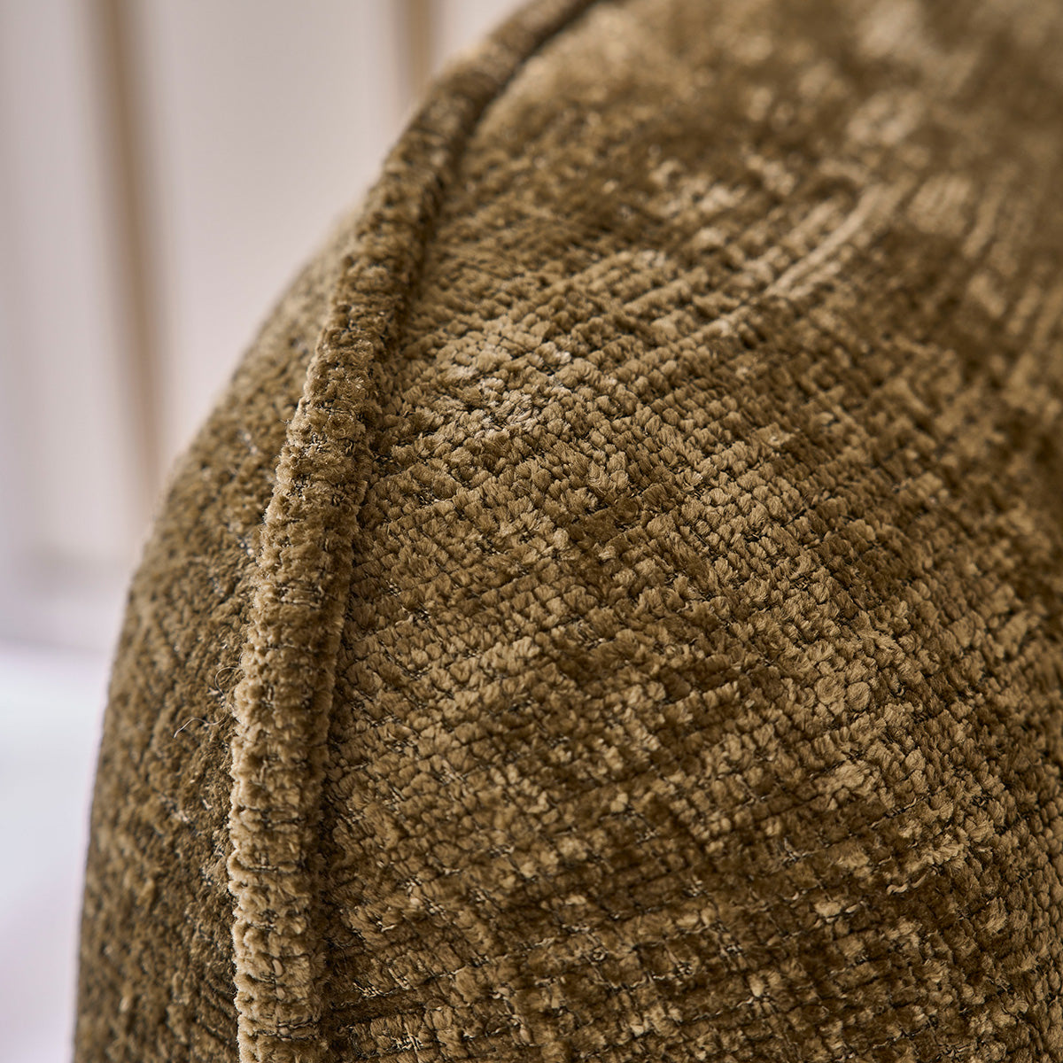 HECTOR - Canapé droit 3 places en velours texturé vert