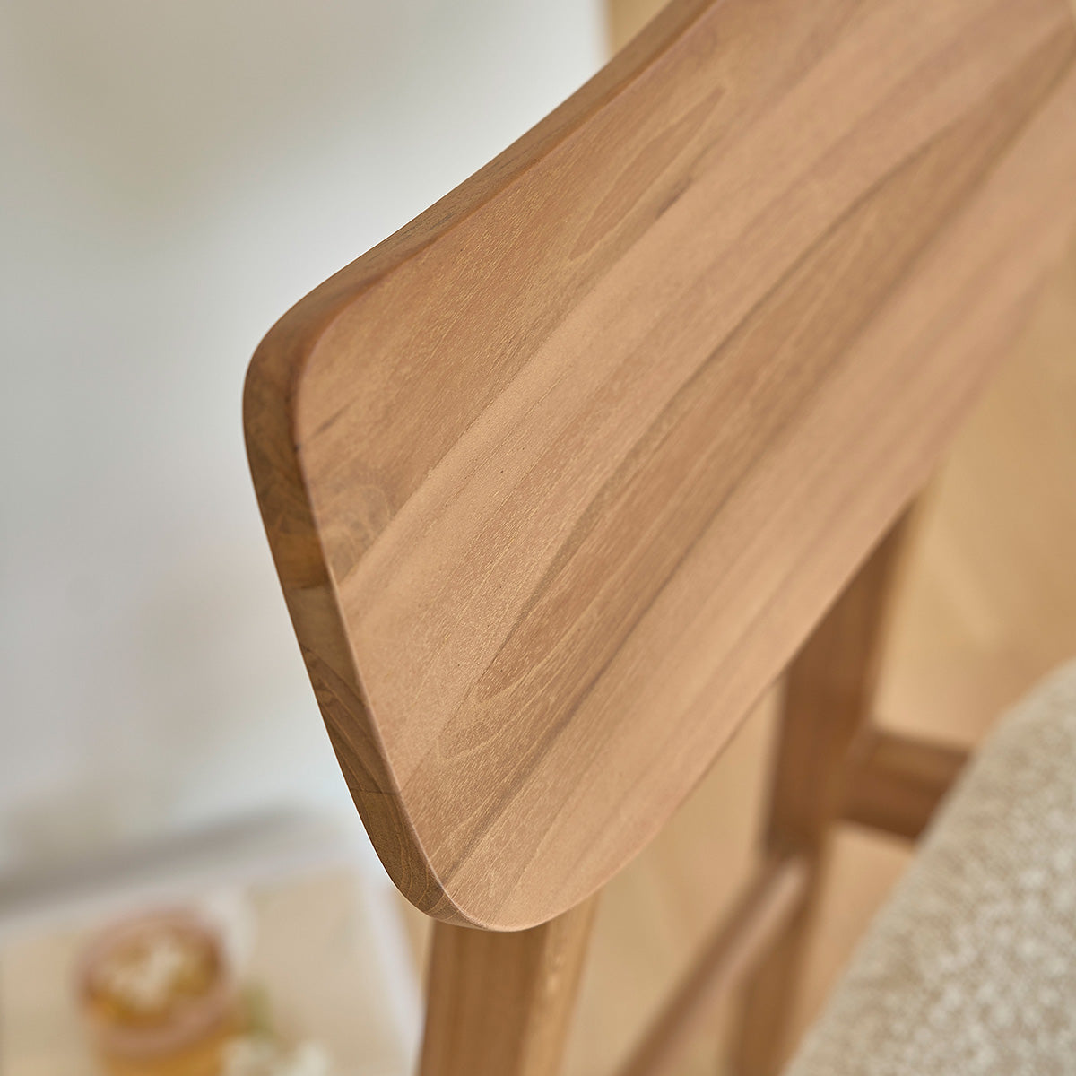 ADELE - Lot de 2 chaises en teck massif assise bouclette