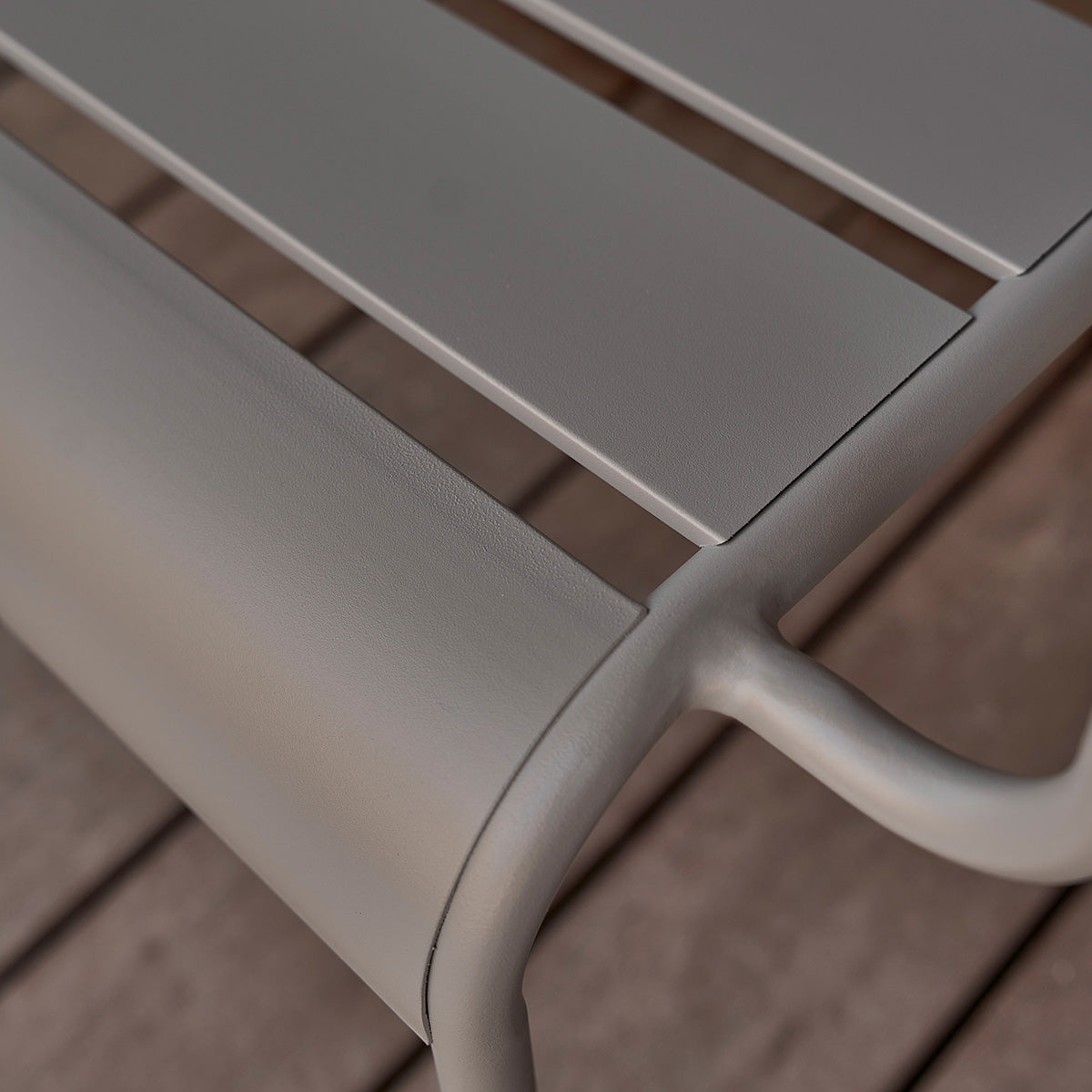ZÉPHIR - Banc en aluminium gris 118 cm