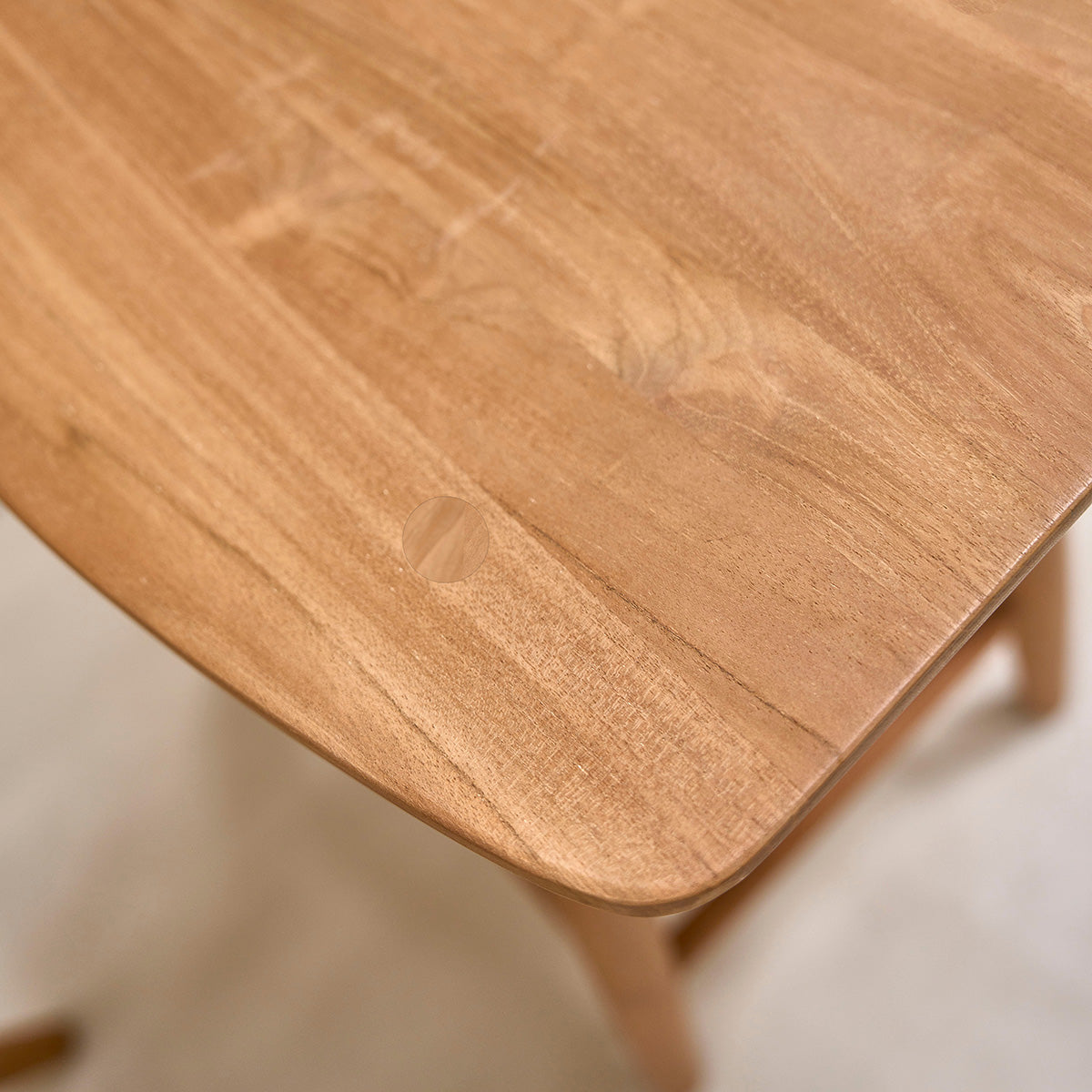 AMBRE - Tabouret de bar en teck massif 65 cm