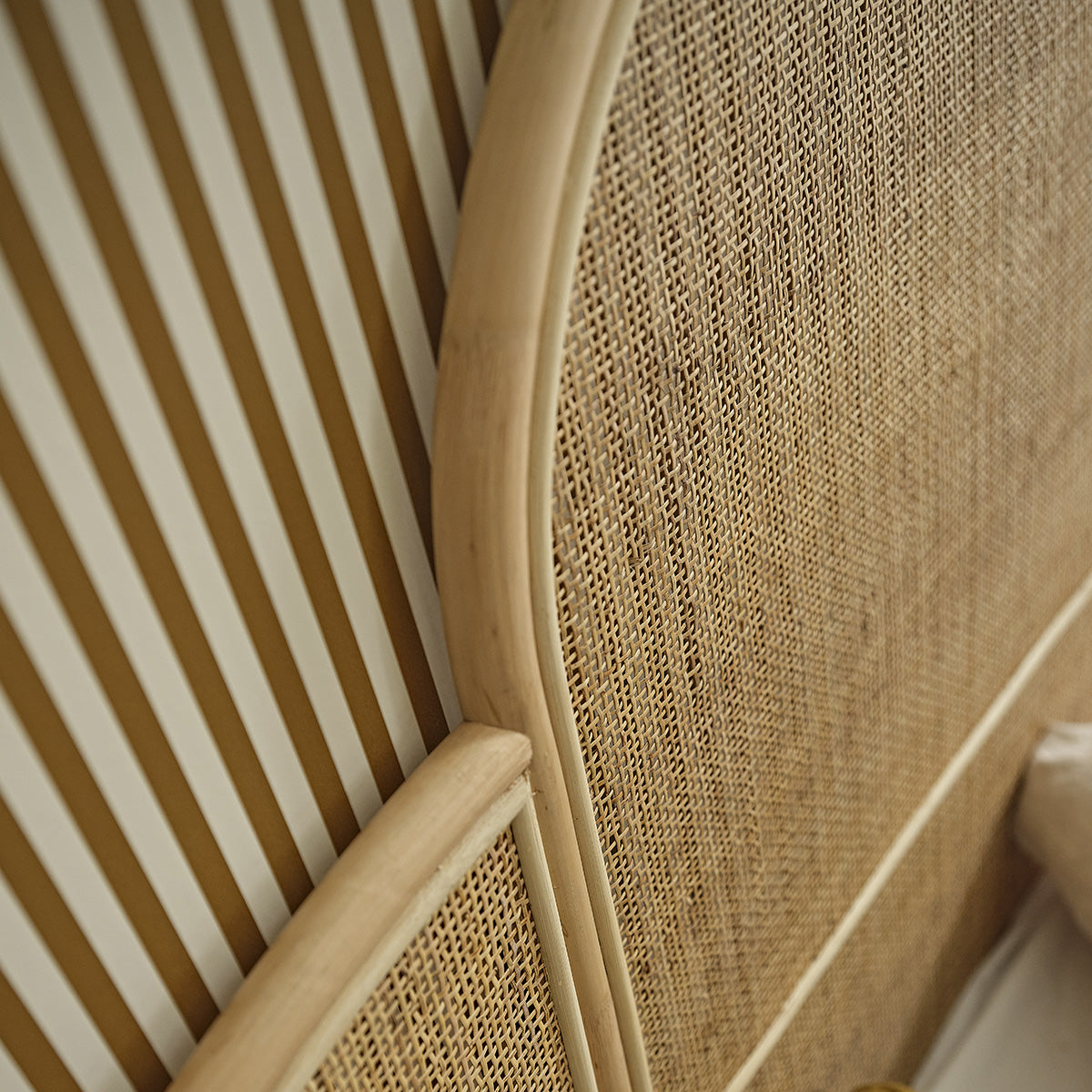 JANE - Tête de lit en rotin et cannage 160 cm