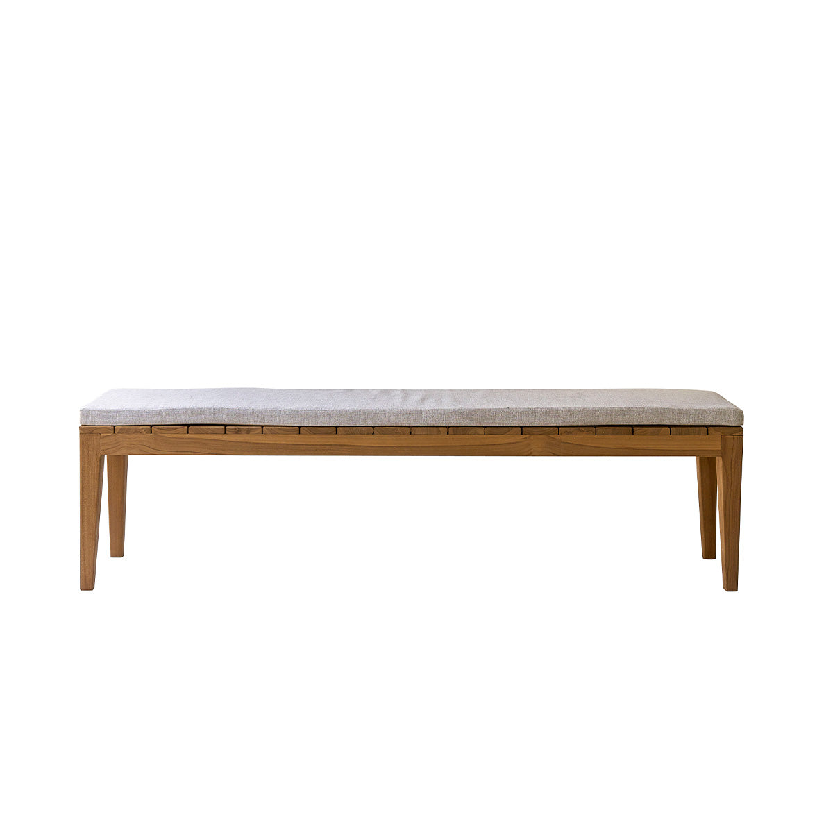 BARI - Banc de jardin en teck massif 180 cm avec coussin
