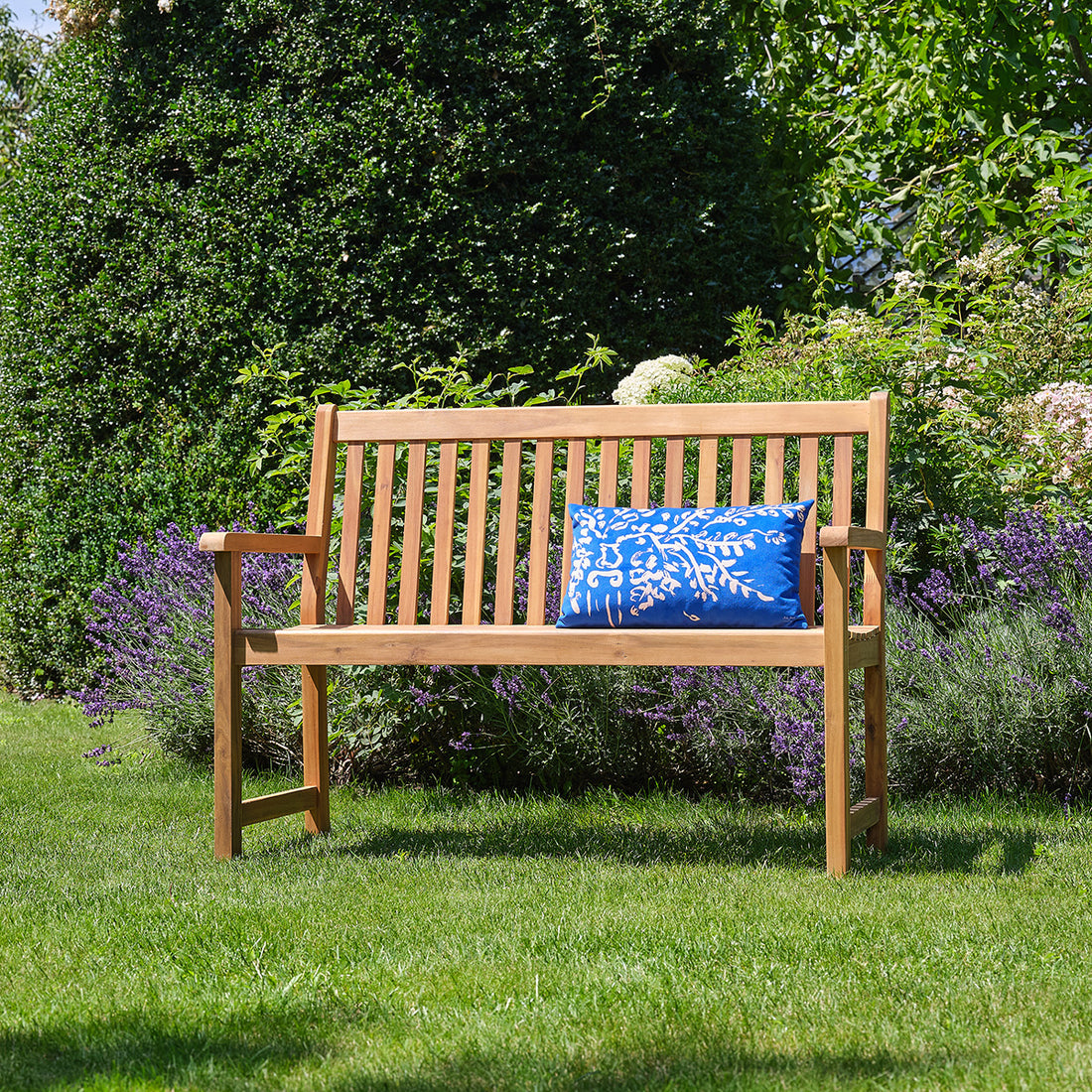 MILOS - Banc de jardin en acacia massif huilé 120 cm