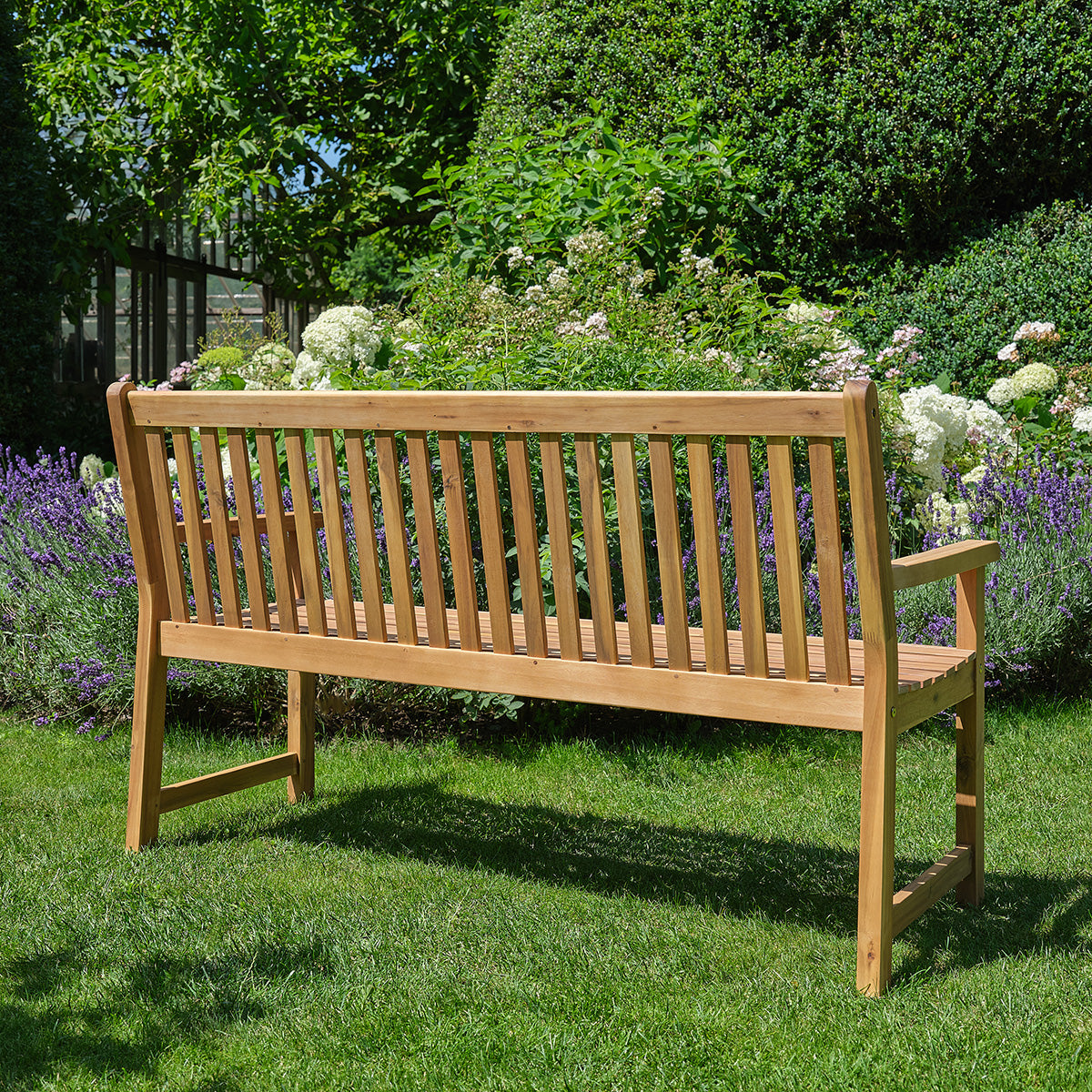 MILOS - Banc de jardin en acacia massif huilé 150 cm