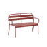 Banc de jardin en aluminium framboise