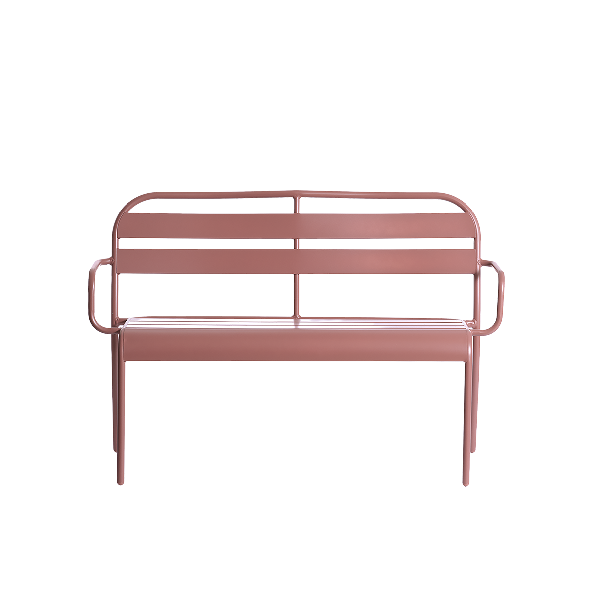 Banc en aluminium framboise 118 cm