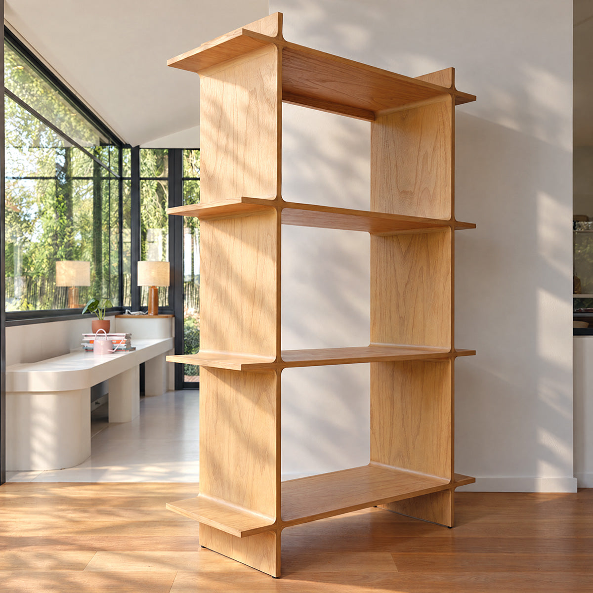 NOAM - Etagère en mindi naturel, H 175 cm
