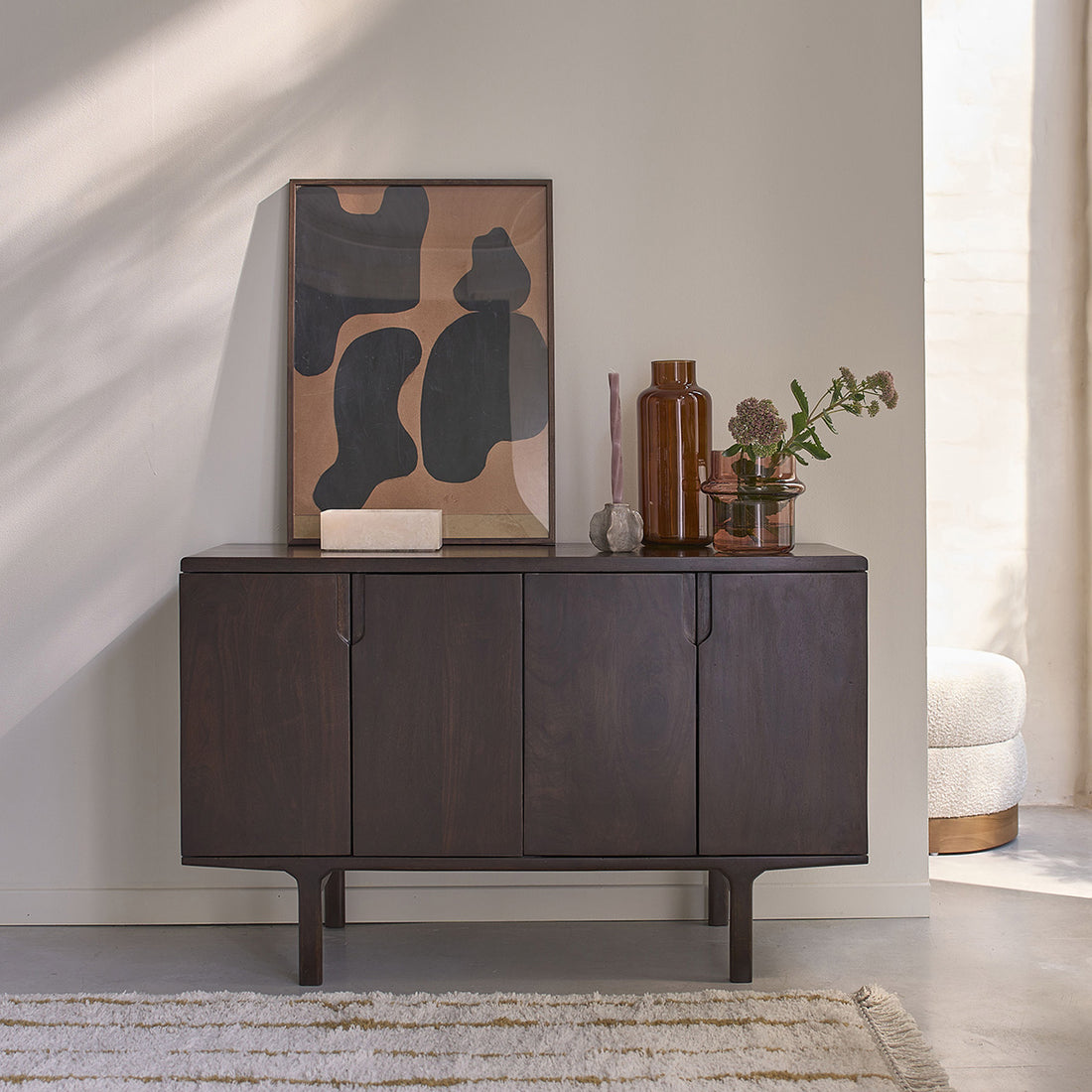 LAZARE - Buffet en manguier massif 120 cm