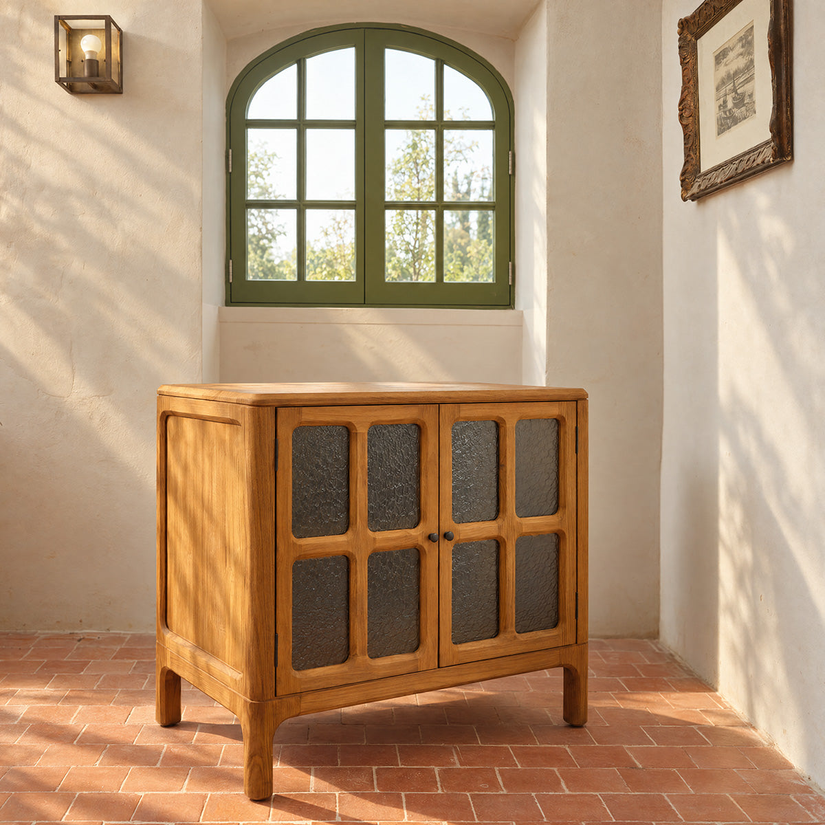 VELDE - Buffet en teck recyclé 90cm