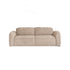 Canapé droit 3 places en velours tressé beige