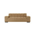 Canapé droit 3 places en tissu texturé marron clair chiné