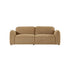 Canapé droit 3 places en tissu texturé marron clair chiné