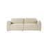 Canapé droit 3 places en tissu texturé beige chiné