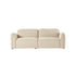 Canapé droit 3 places en velours beige chiné