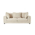 Canapé droit 3 places en tissu texturé beige chiné