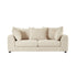 Canapé convertible 3 places en tissu texturé beige chiné