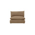 Chauffeuse modulable en tissu texturé marron clair
