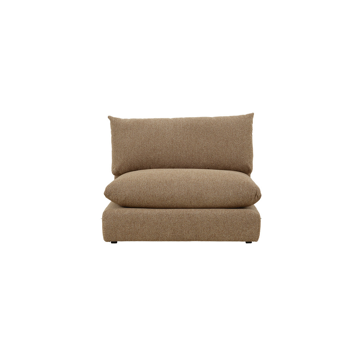 LEOPOLD - Chauffeuse modulable en tissu texturé marron clair