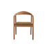 Chaise en teck massif assise velours côtelé kaki