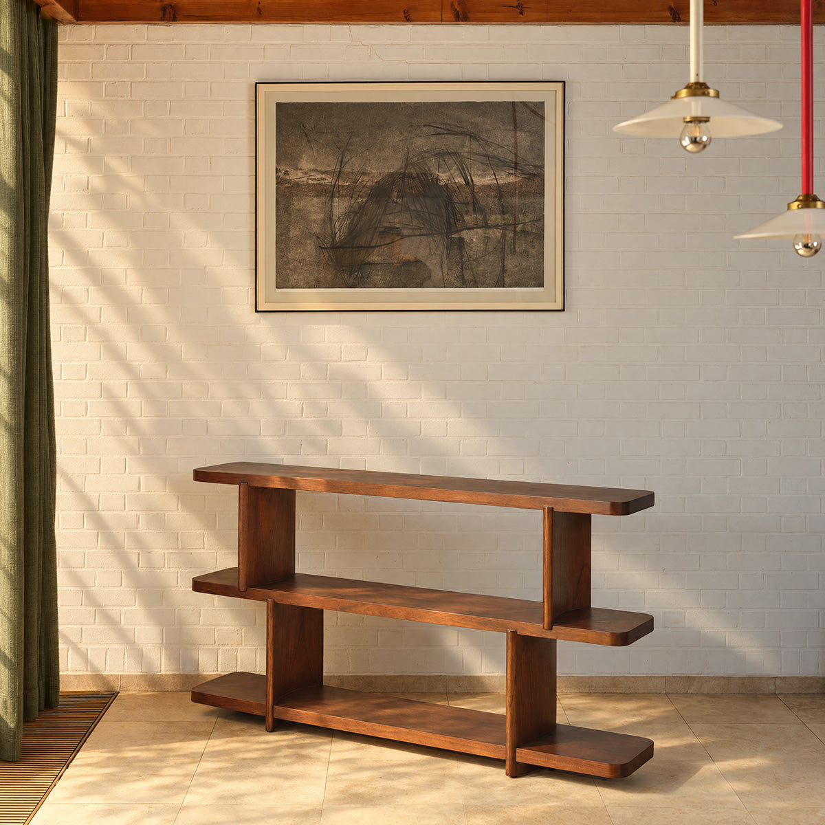 Console en mindi marron 160 cm