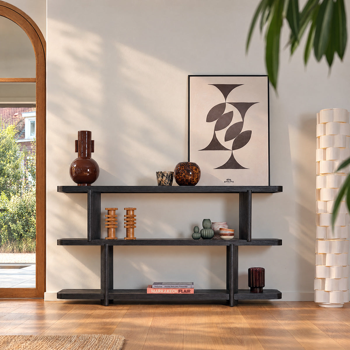 OTTO - Etagère basse en mindi massif, L 160 cm