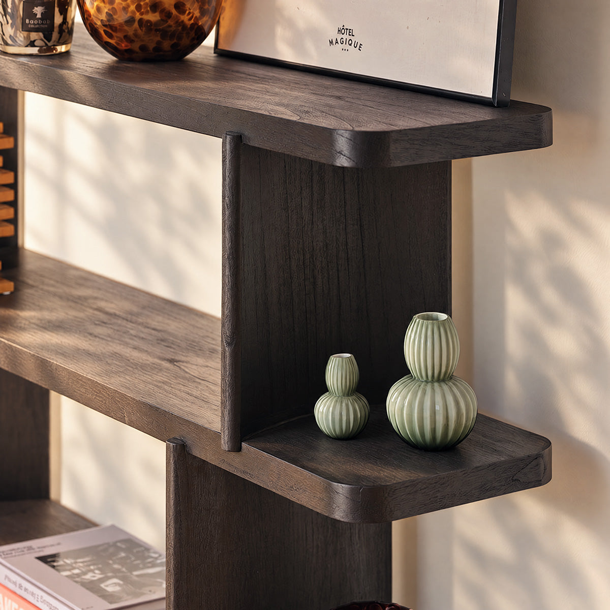 OTTO - Etagère basse en mindi massif, L 160 cm