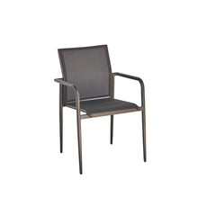 Fauteuil en aluminium et textilène gris