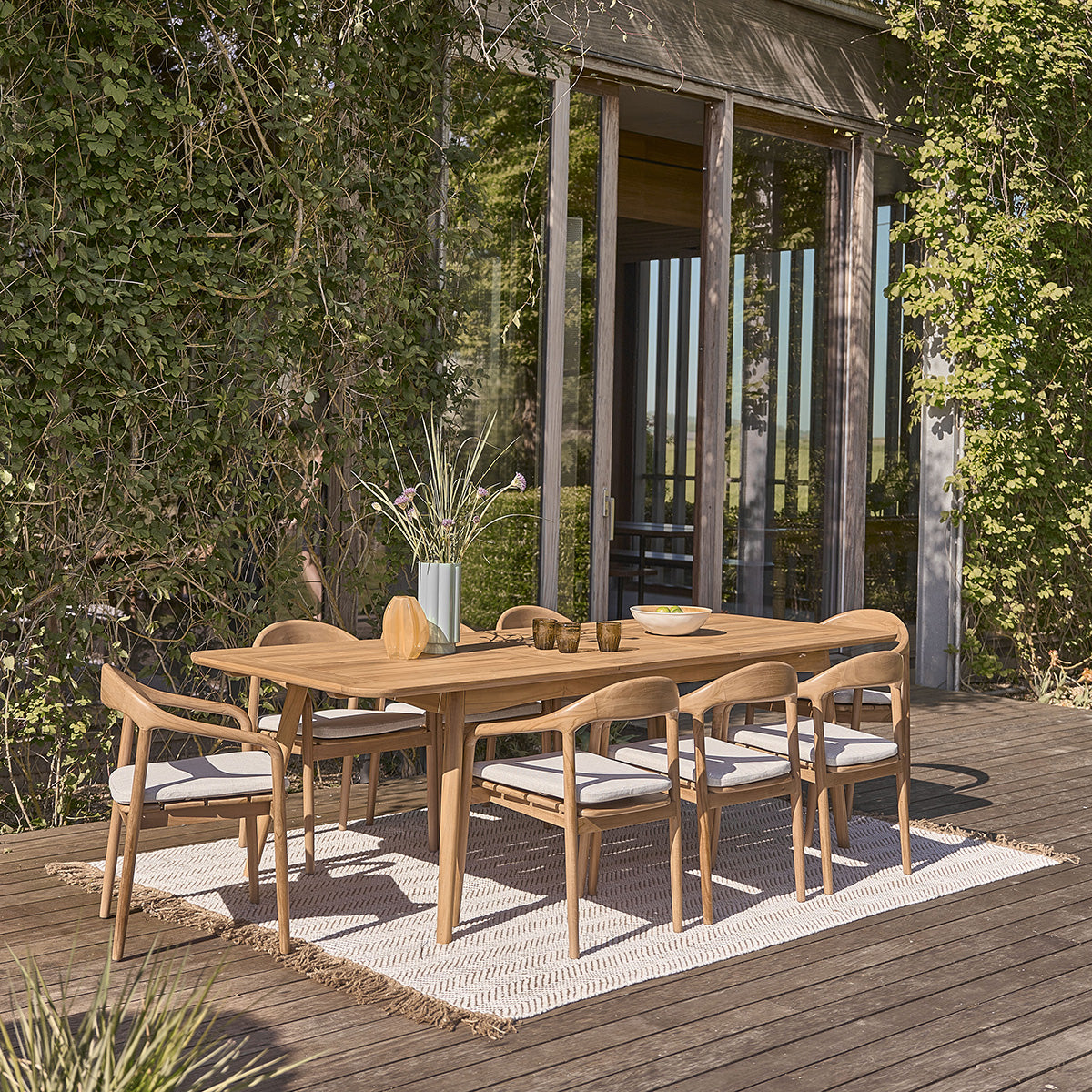 AMBRE - Fauteuil de jardin en teck massif (lot de 2)