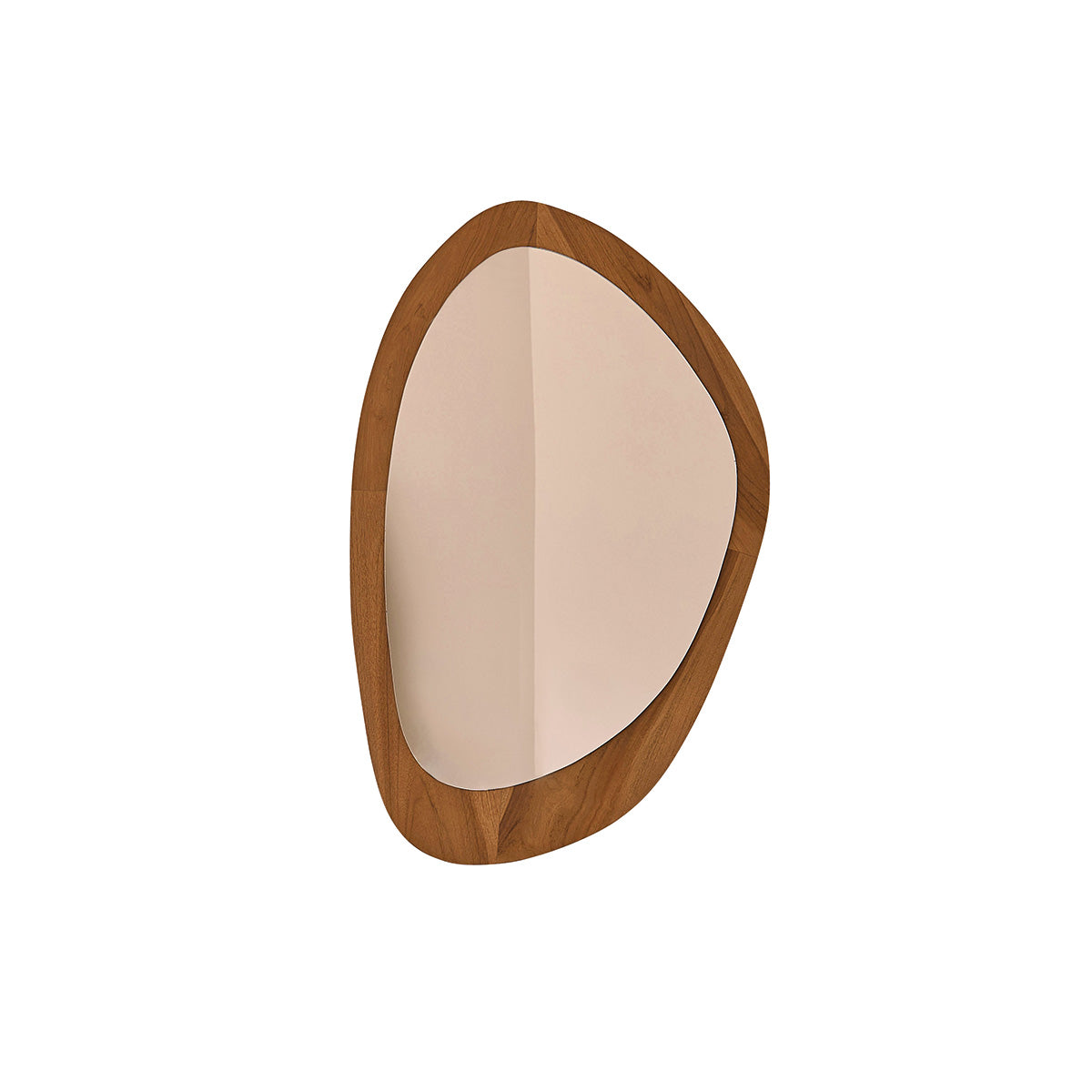 ADELE - Miroir organique en bois de teck 90x60 cm