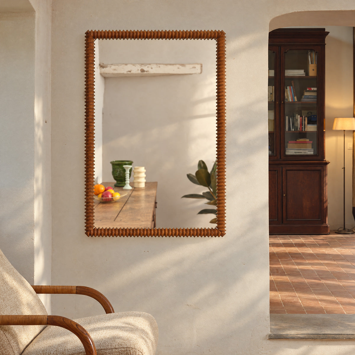 ODILE - Miroir en teck recyclé 180x80cm