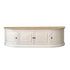 Meuble TV en bois d'acajou et teck blanc 160 cm
