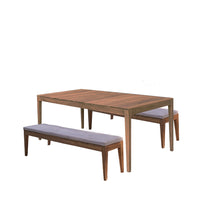 Salon de jardin en teck massif 6/8 pers. coussins inclus