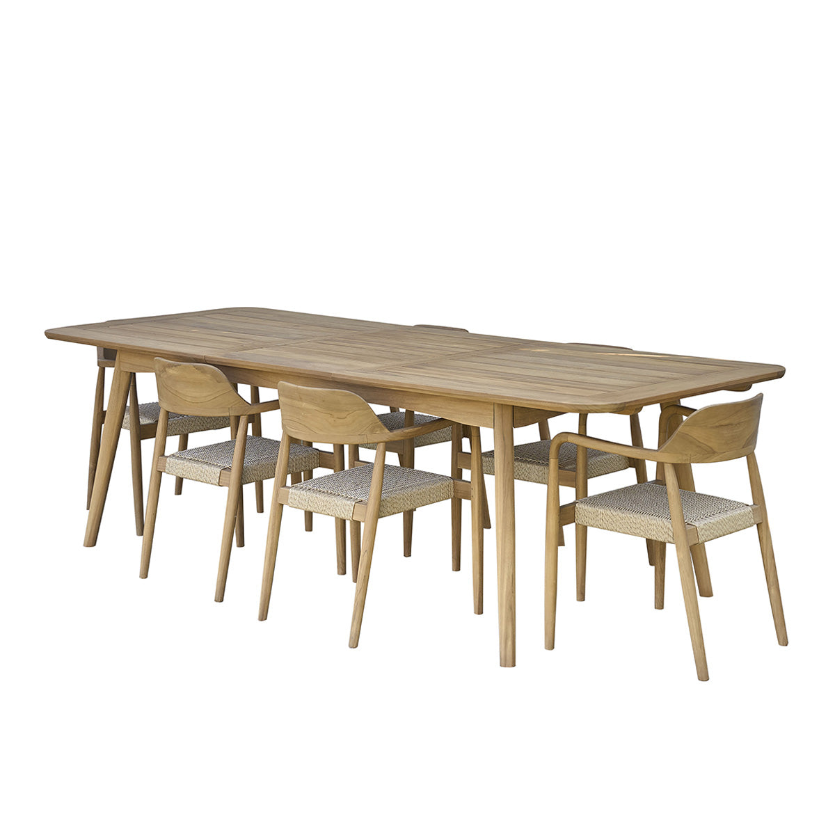 ALIZÉ - Salon de jardin en teck massif extensible 6/8 pers.
