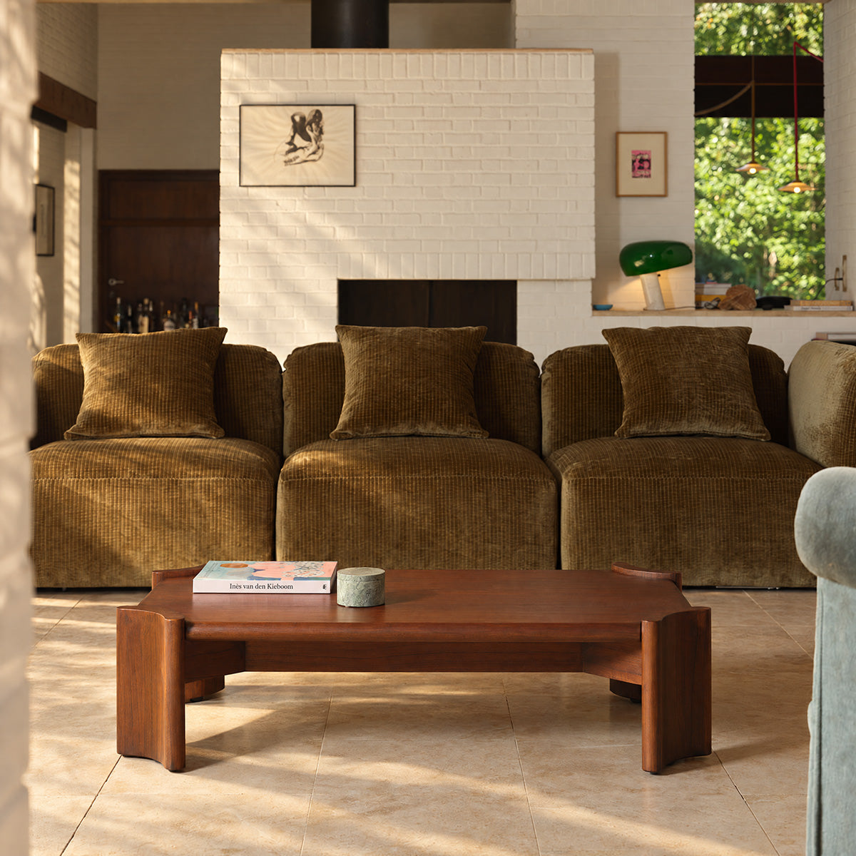 ALVAR - Table basse en mindi 120 cm