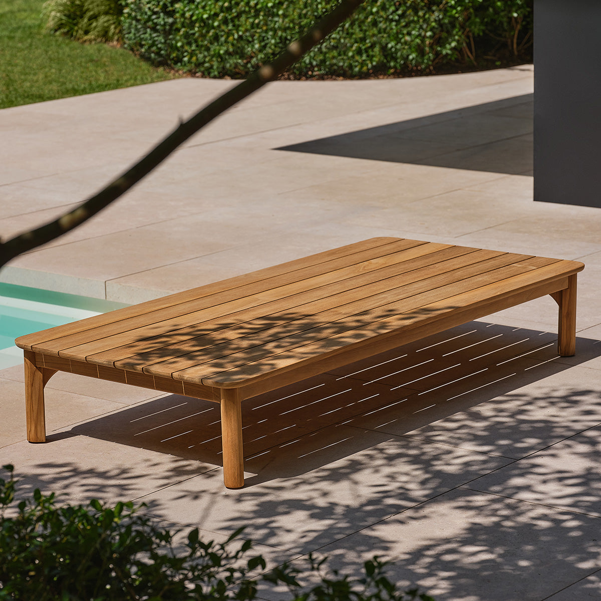PIANA - Table basse de jardin en teck massif 170 cm