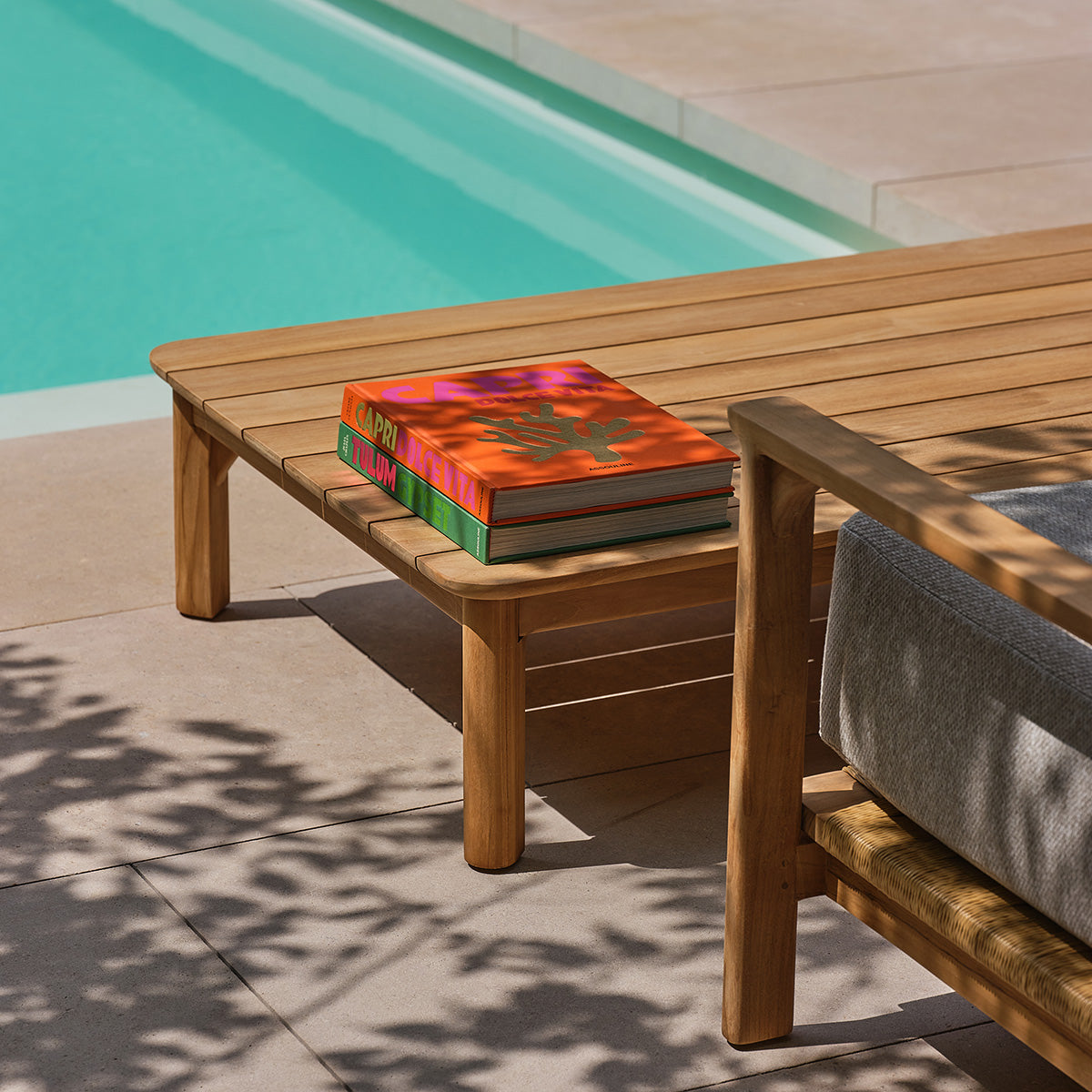 PIANA - Table basse de jardin en teck massif 170 cm