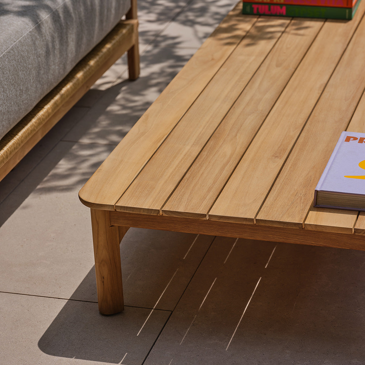 PIANA - Table basse de jardin en teck massif 170 cm