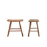 Lot de 2 tabourets de bar en teck massif 45 cm