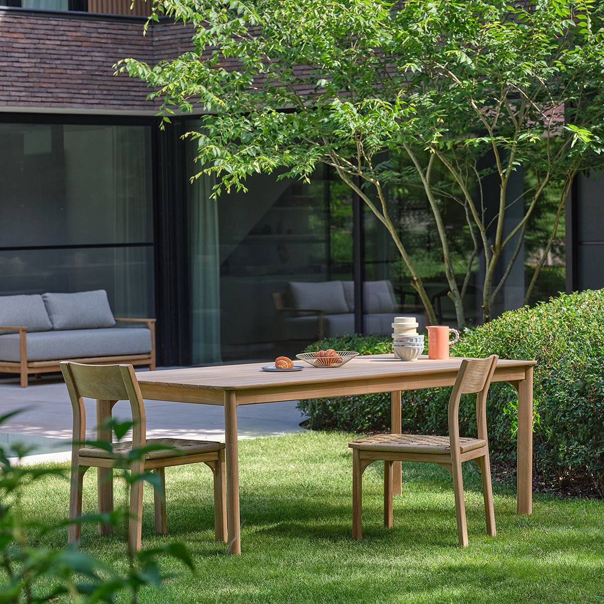 PIANA - Table de jardin en teck massif 8 pers.