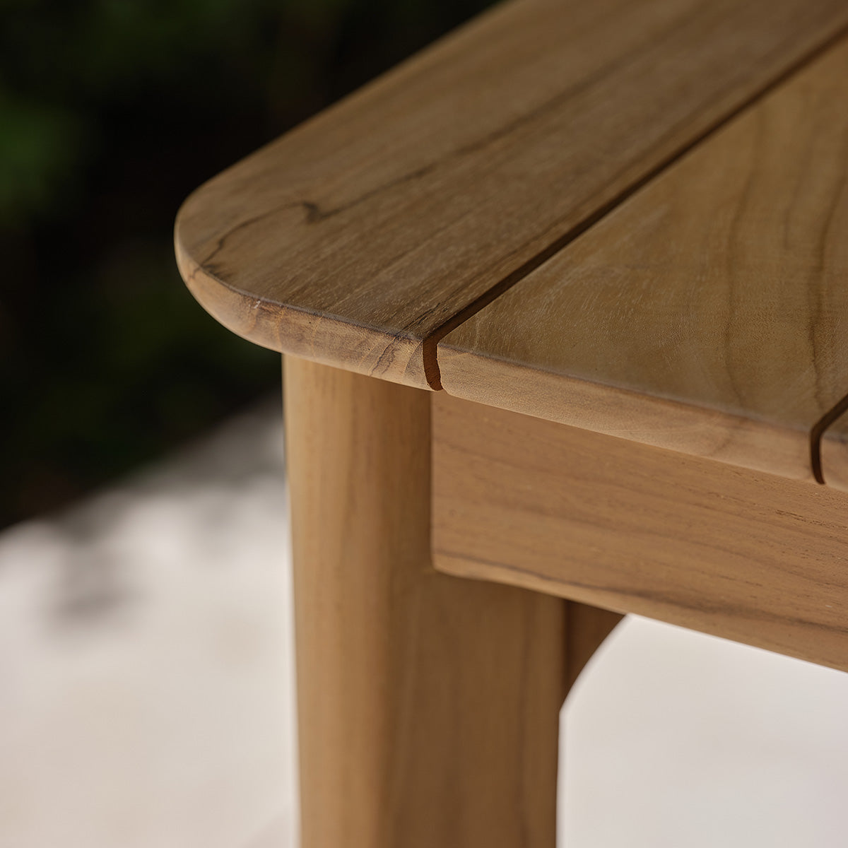 PIANA - Table haute de jardin en teck massif 4 pers.