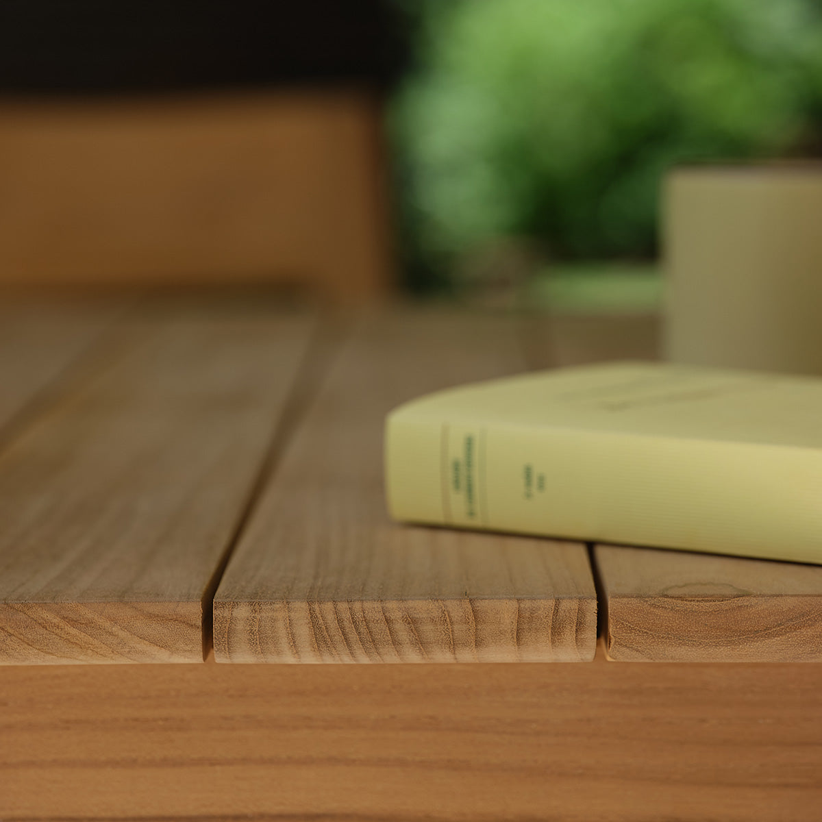 PIANA - Table haute de jardin en teck massif 4 pers.