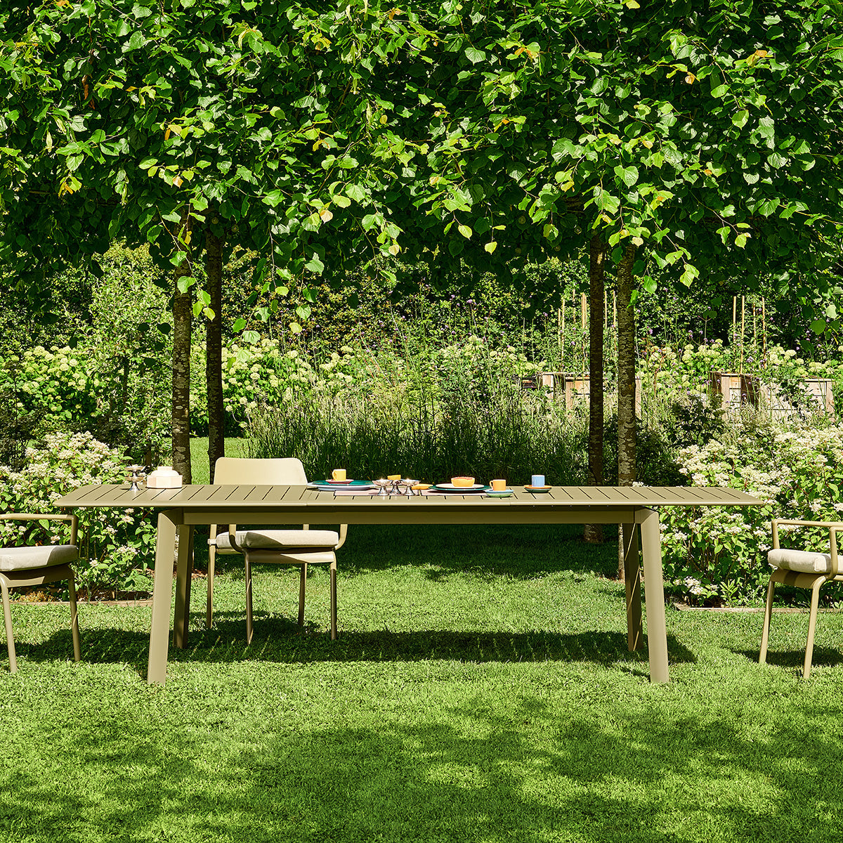 SARO - Table de jardin en aluminium extensible