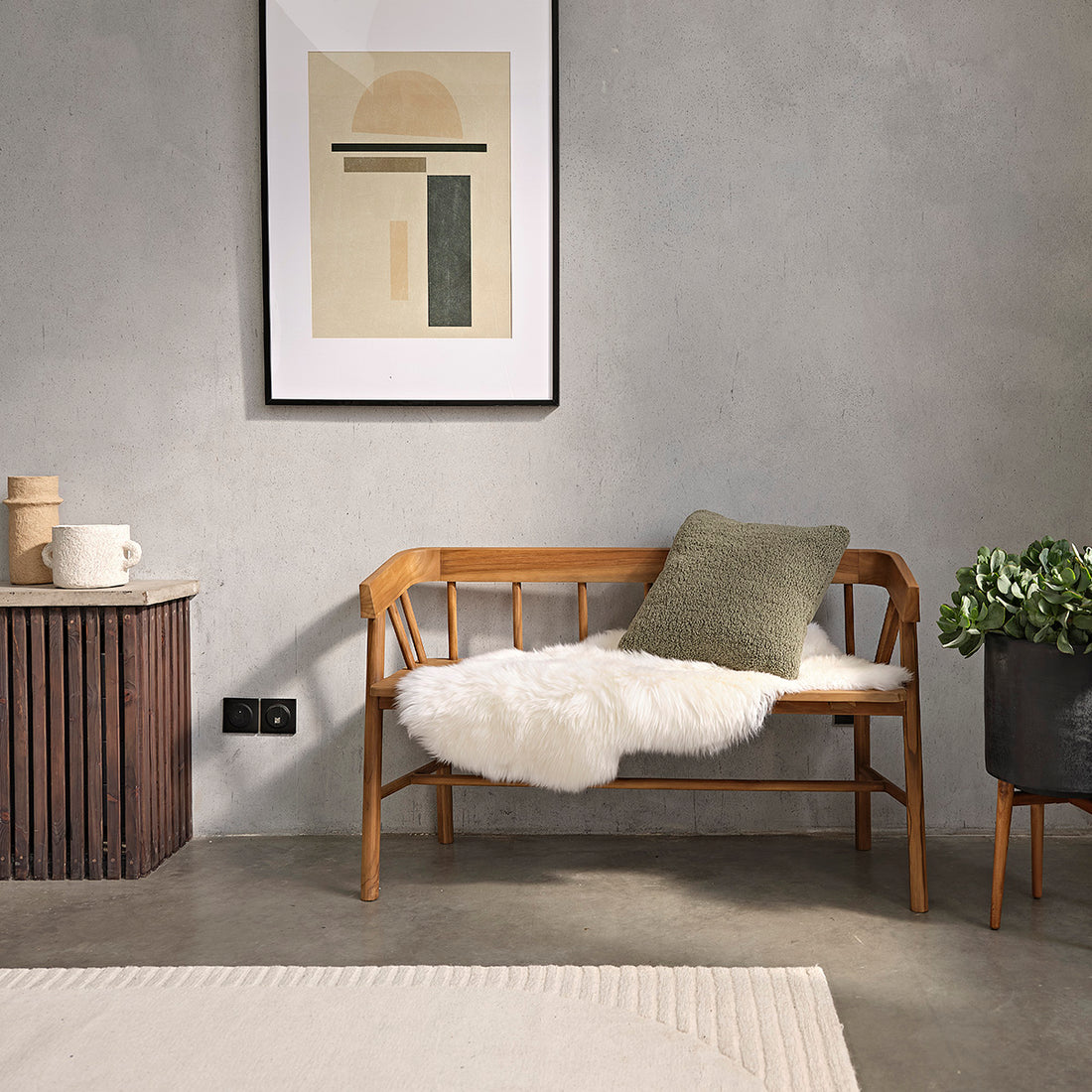 NIDO - Banc en teck massif 120 cm